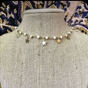 Raw And Rebellious Starry Night Choker White